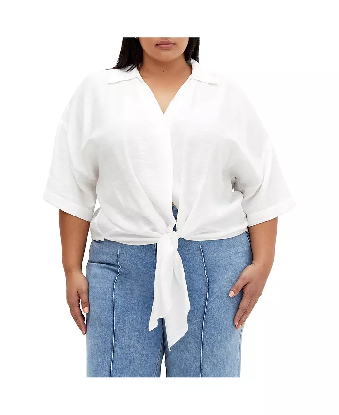 

Рубашка Plus Size Rosie CITY CHIC, слоновая кость/кремовый