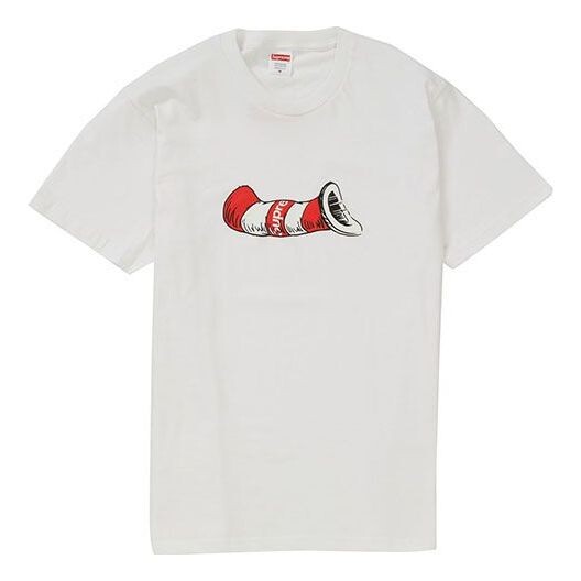 

Футболка fw18 cat in the hat tee white short sleeve Supreme, белый
