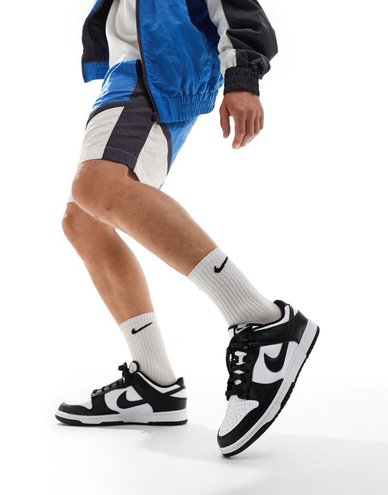 Nike - Dunk Low Retro - черно-белые кроссовки