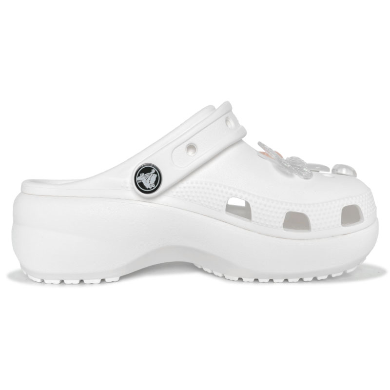 Crocs Классические платформенные клоги White Chocolate Cloud Comfort для женщин в белом цвете, цвет White — фото 2