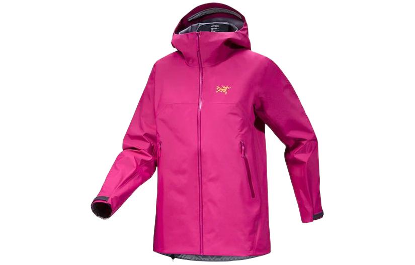 Женская ветровка Beta Series Outdoor Hiking от Arcteryx, цвет Rock Frost Purple/Velocity, водонепроницаемая, ветрозащитная, дышащая, водоотталкивающая — фото 4