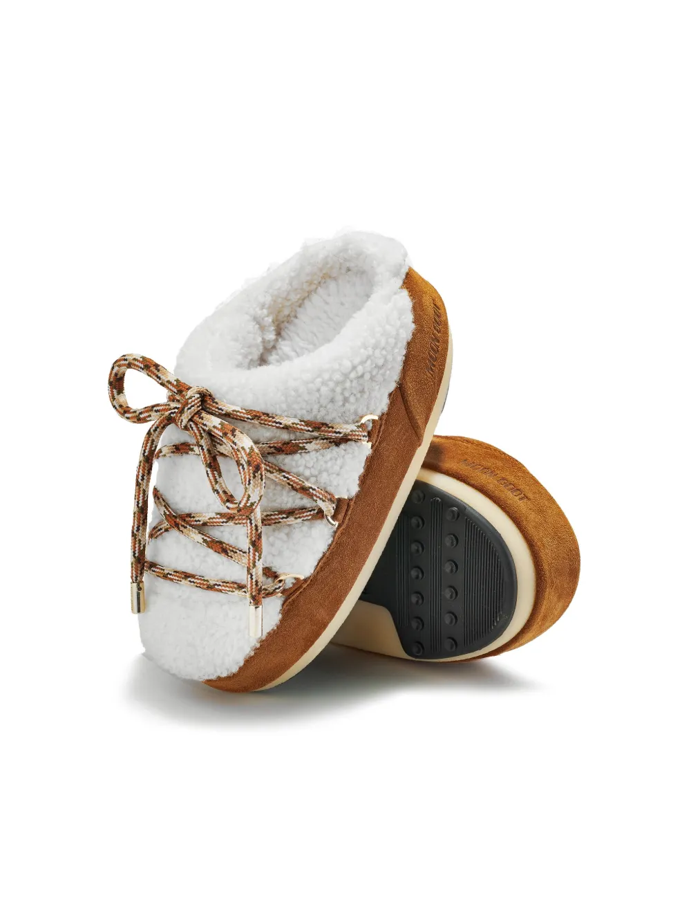 Слиперы из искусственного меха Moon Boot Kids, коричневый — фото 4