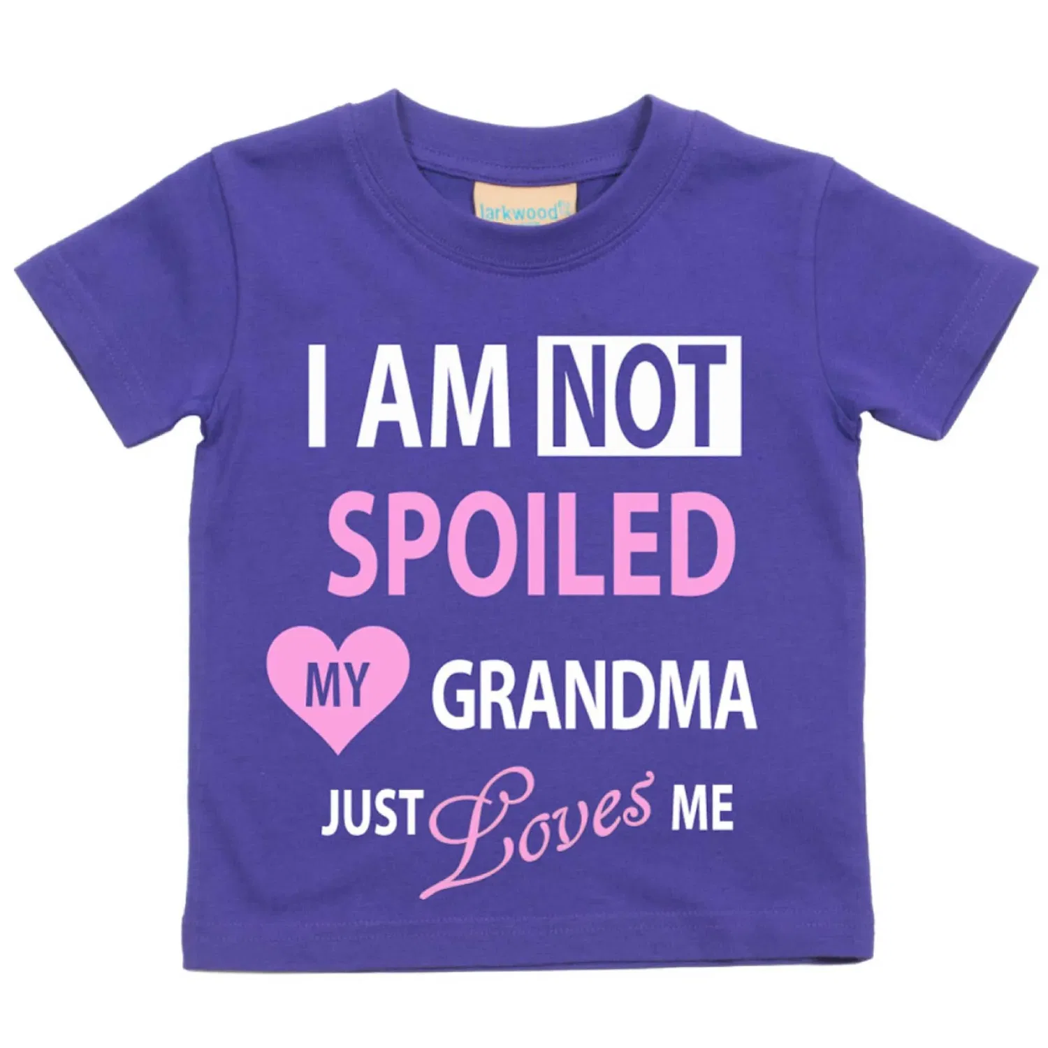 Футболка детская "I'm Not Spoiled My Grandma Just Loves Me" 60 Second Makeover, фиолетовый — фото 2