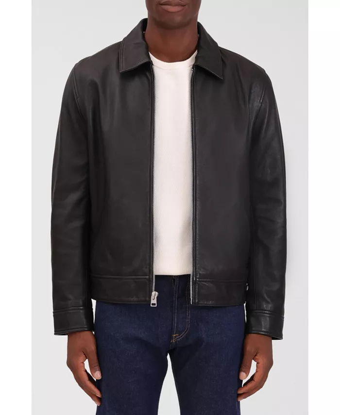 

Мужская куртка на молнии из натуральной кожи Bagatelle Homme, черный