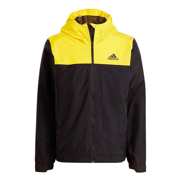 

Куртка adidas Basic 3-Bandes Rain Ready Jacket 'Yellow Black', желтый