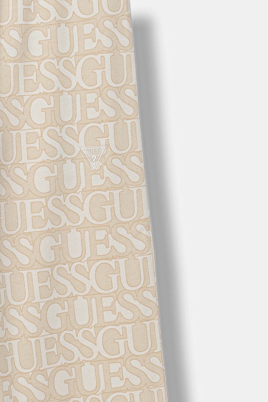 Детские хлопковые спортивные брюки Guess, бежевый — фото 3