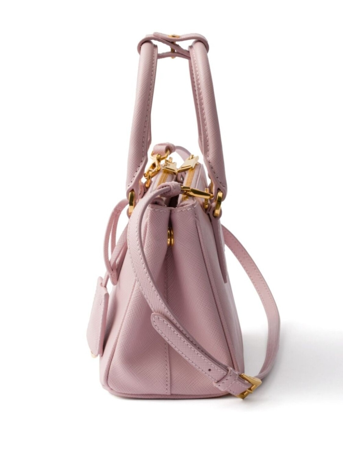 Мини-сумка Prada Galleria из сафьяновой кожи, розовый — фото 4