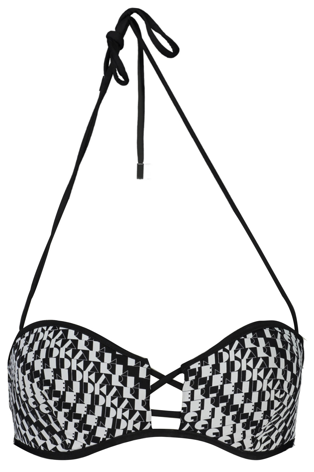 

Бра-бандо Karl Lagerfeld Beachwear с геометрическим узором, черный