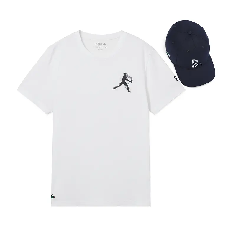 Футболка с изображением Новака Джоковича Lacoste, 381/зеленый/синий — фото 3