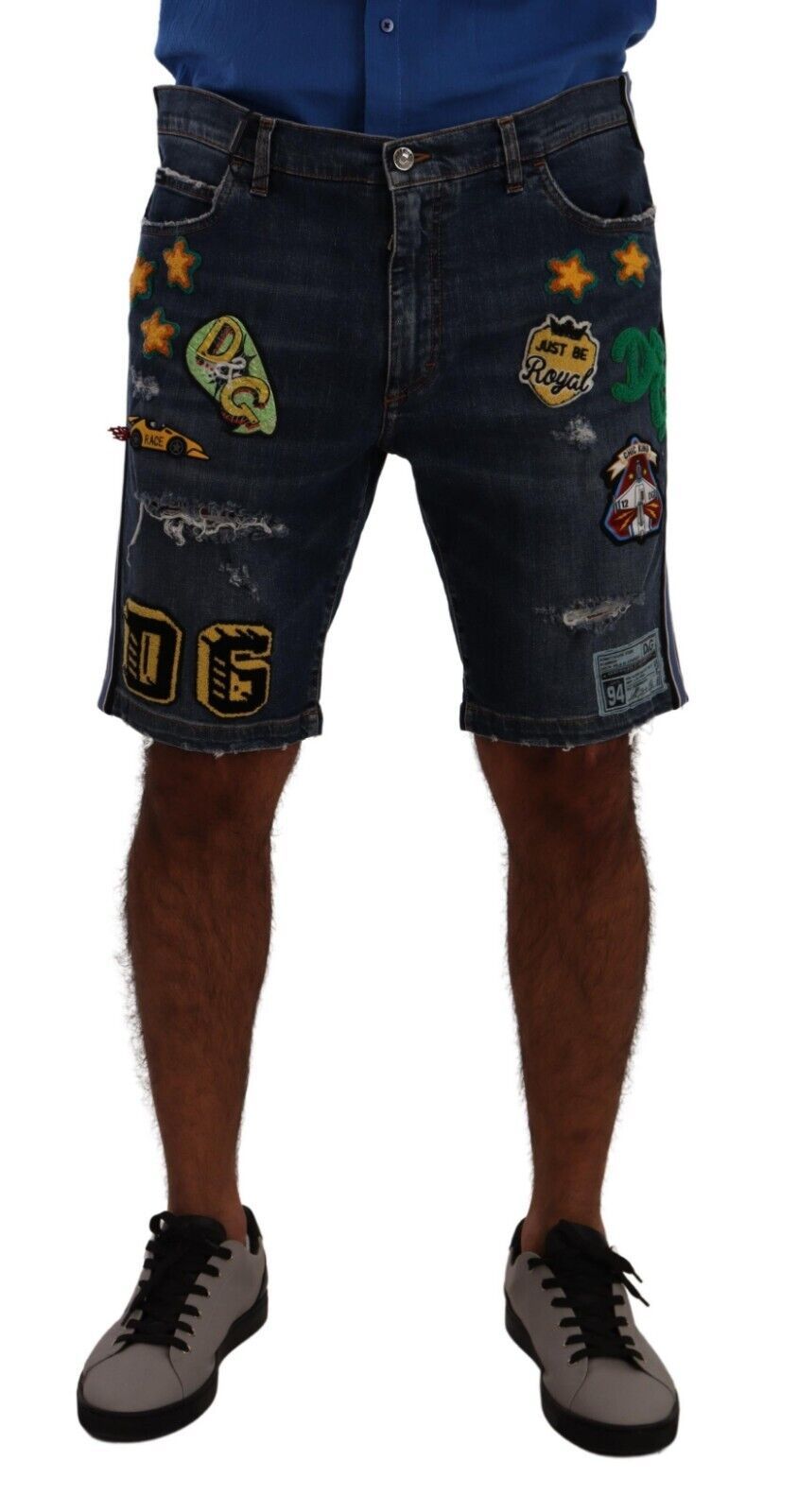 

Шикарные джинсовые шорты Slim Fit выше колена Dolce & Gabbana, синий