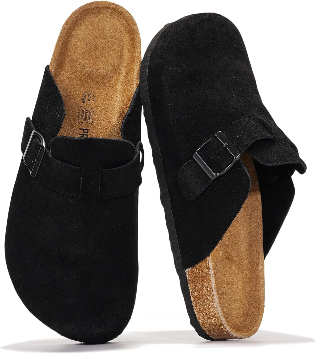 

Мужские сабо Project Cloud - 100 натуральная кожа полного слоя, сабо с мемори-пеной для мужчин, поддержка свода стопы, пробковая стелька, противоскользящая подошва (Brooklyn), черный