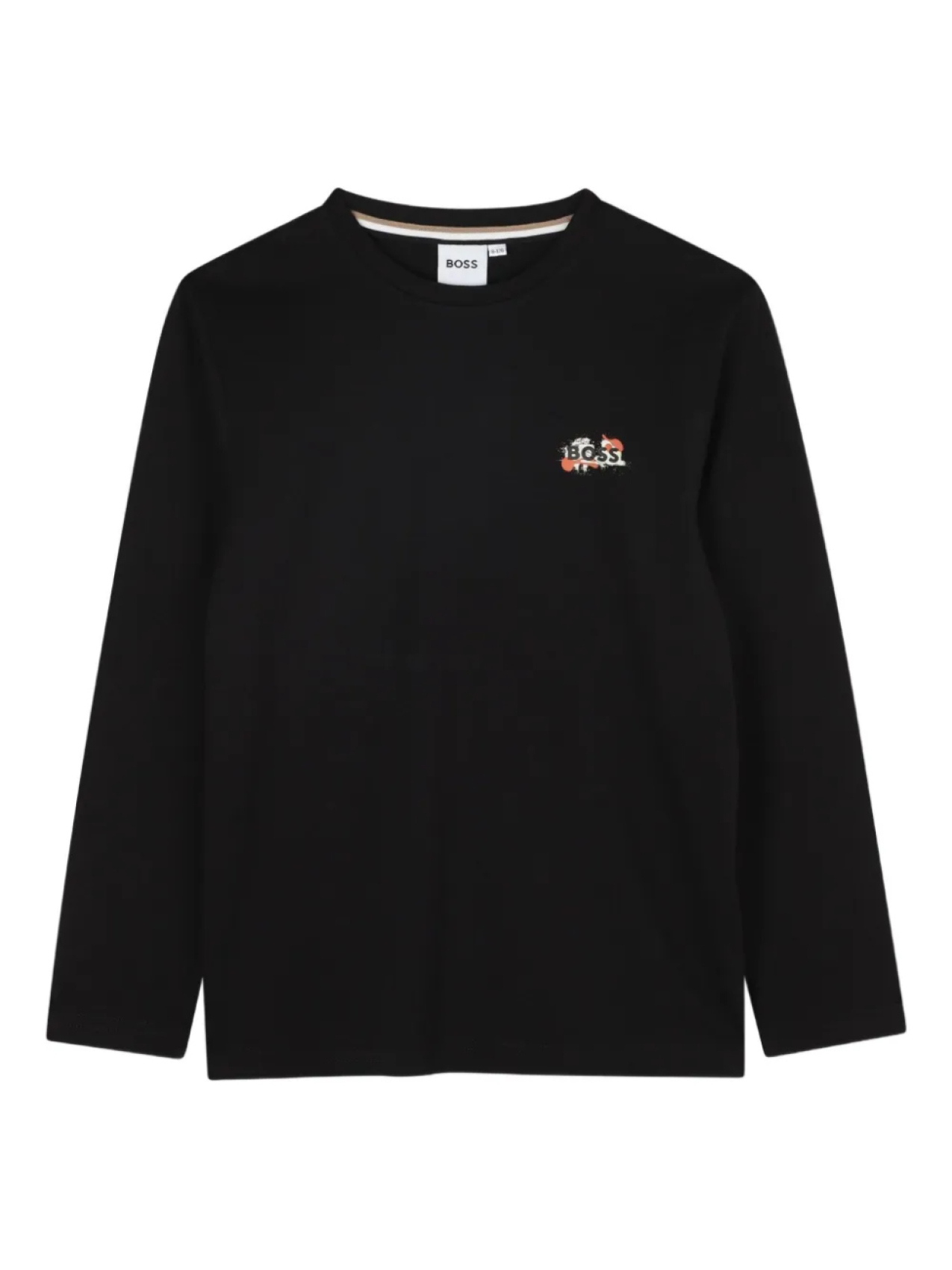 

BOSS Kidswear футболка с длинными рукавами и вышитым логотипом, черный
