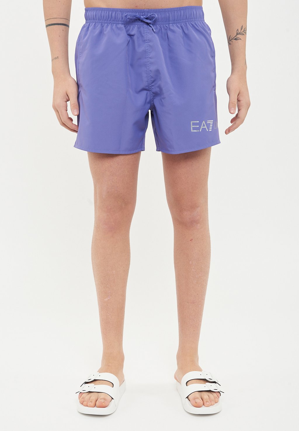 

Шорты для плавания LOGO EA7 Emporio Armani, цвет Corsican Blue Silver