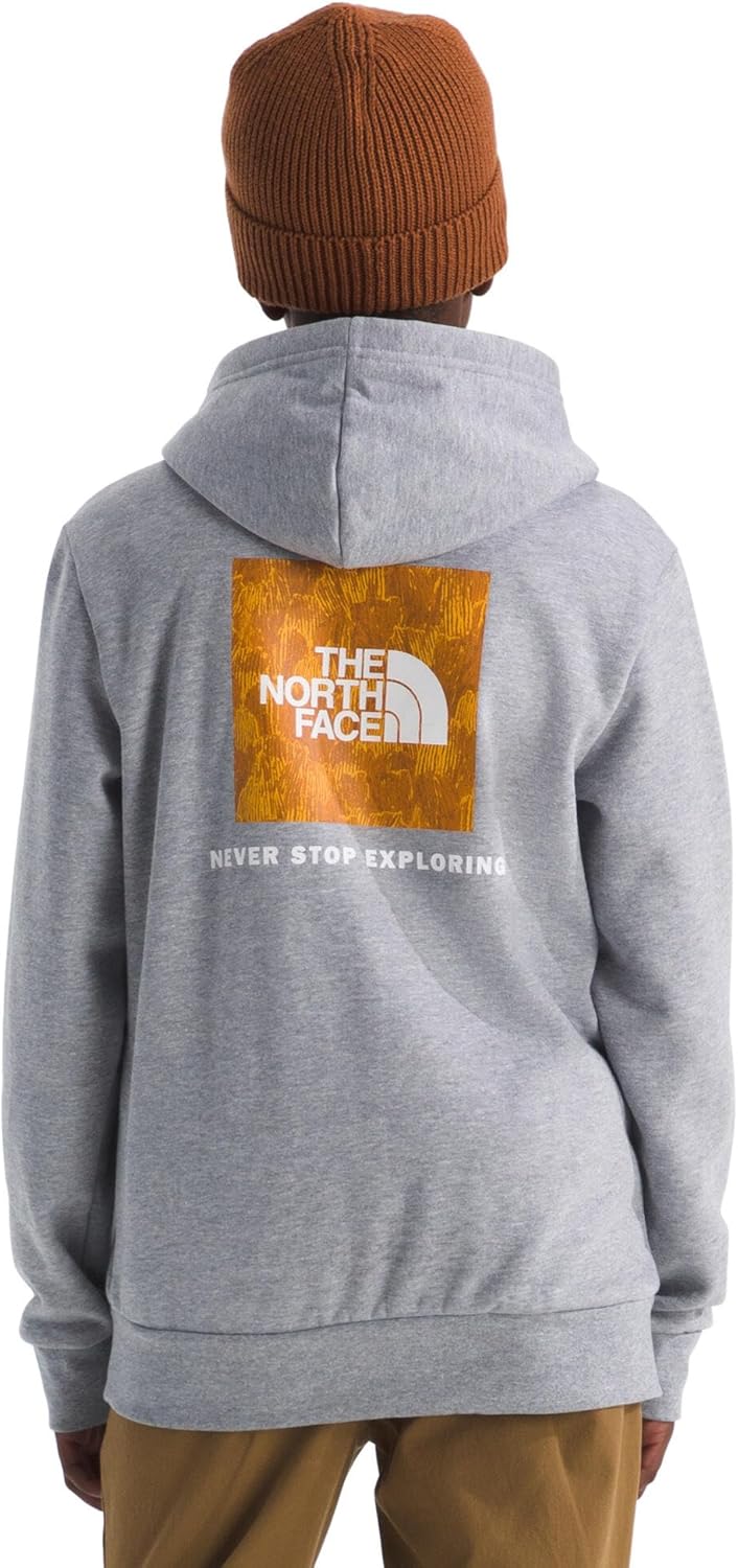 Толстовка с капюшоном унисекс-для детей Evolution Box Nse от The North Face, Tnf Pale Grey Heather/Summit Gold Regenerative Ink Print — фото 3