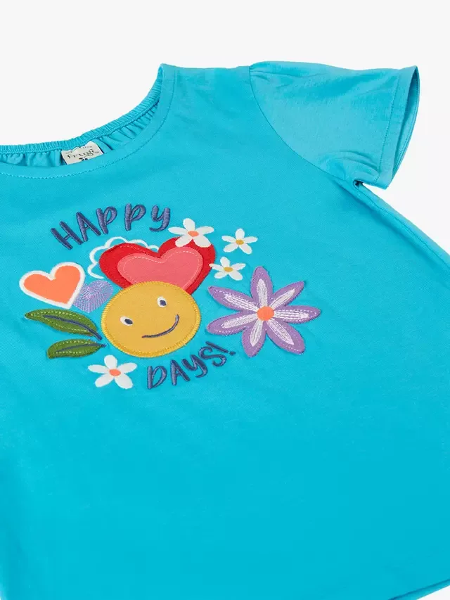 Детская футболка Lia Happy Days с аппликацией, тропический морской/разноцветный Frugi — фото 3