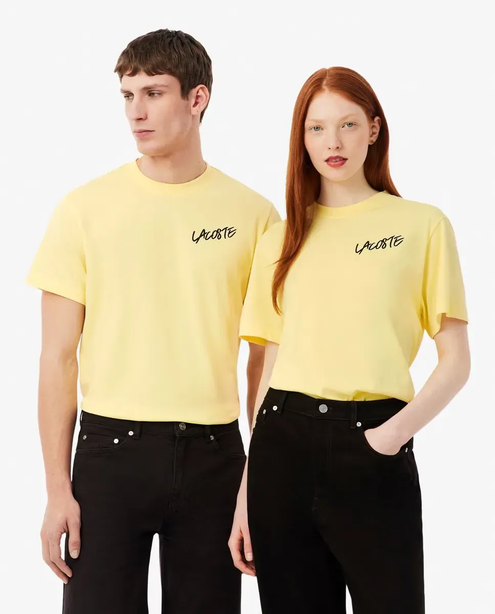 Мужская футболка Lacoste с коротким рукавом, желтый