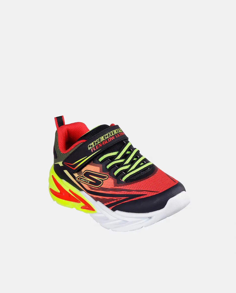 

Детские кроссовки с подсветкой Skechers, чёрный