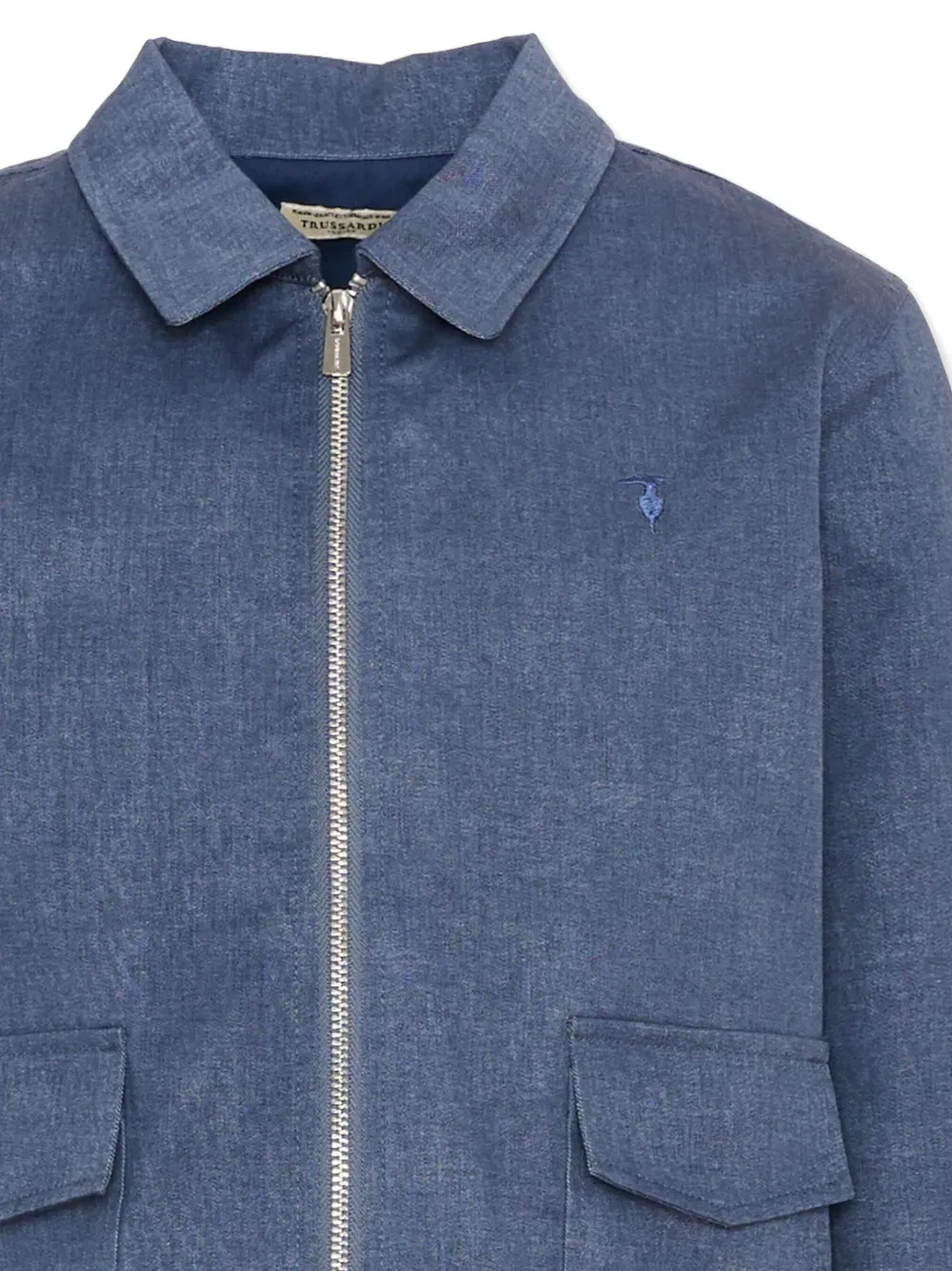 Джинсовая куртка на молнии Trussardi Junior, синий — фото 3