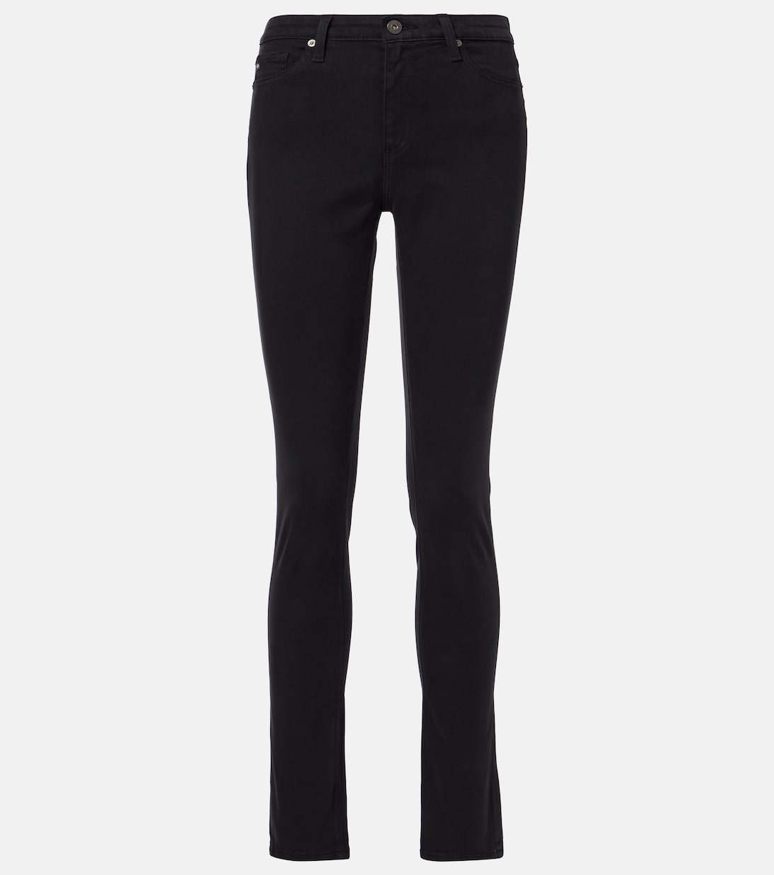 

Джинсы скинни Prima средней посадки AG Jeans, Super Black