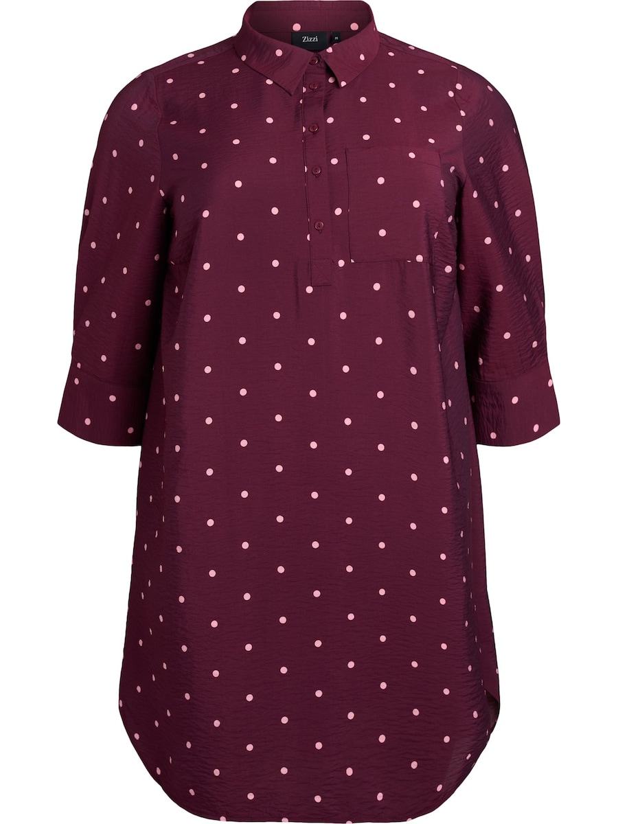 

Платье-рубашка Zizzi VKAM, бургундия