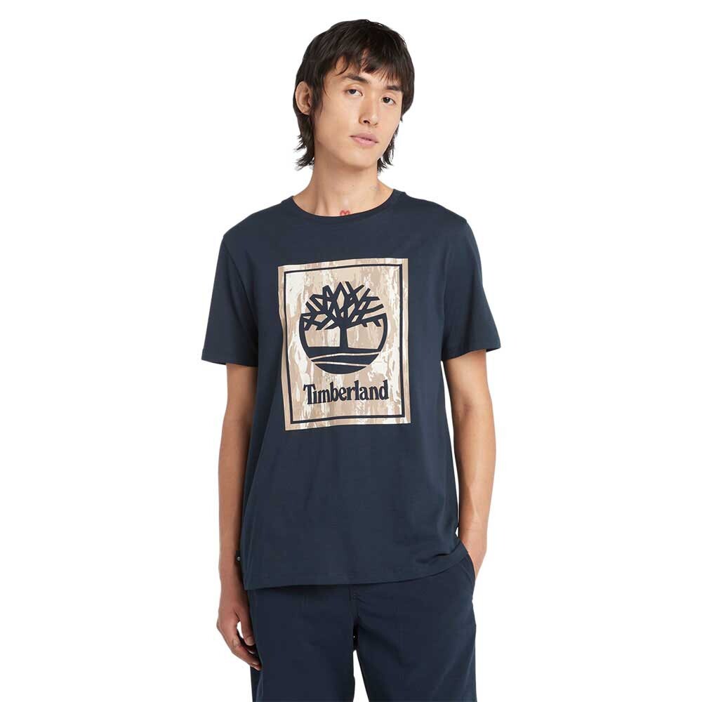

Футболка с коротким рукавом Timberland Stack Logo Camo, синий