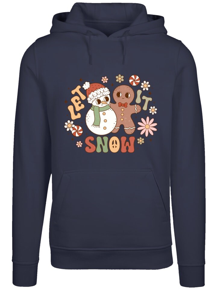 

Пуловер F4NT4STIC Hoodie Let It Snow Groovy Christmas Gingerbread, цвет marineblau