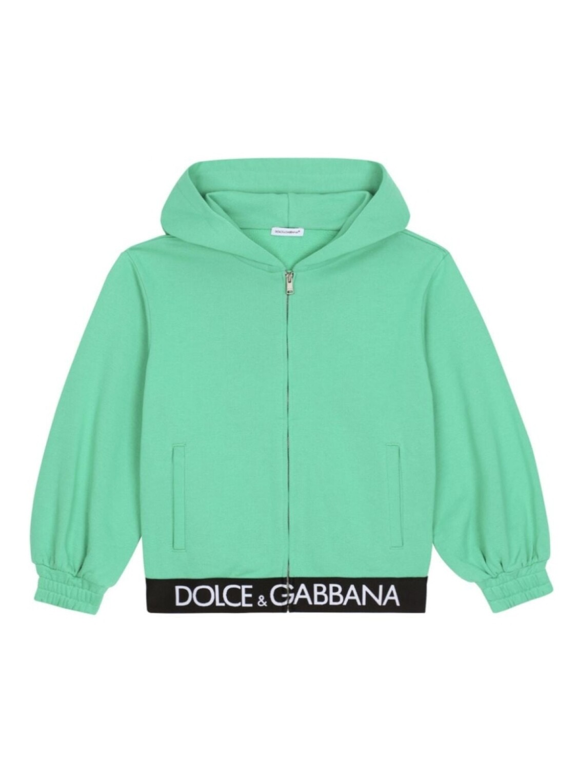 

Dolce & Gabbana худи на молнии с логотипом, зеленый