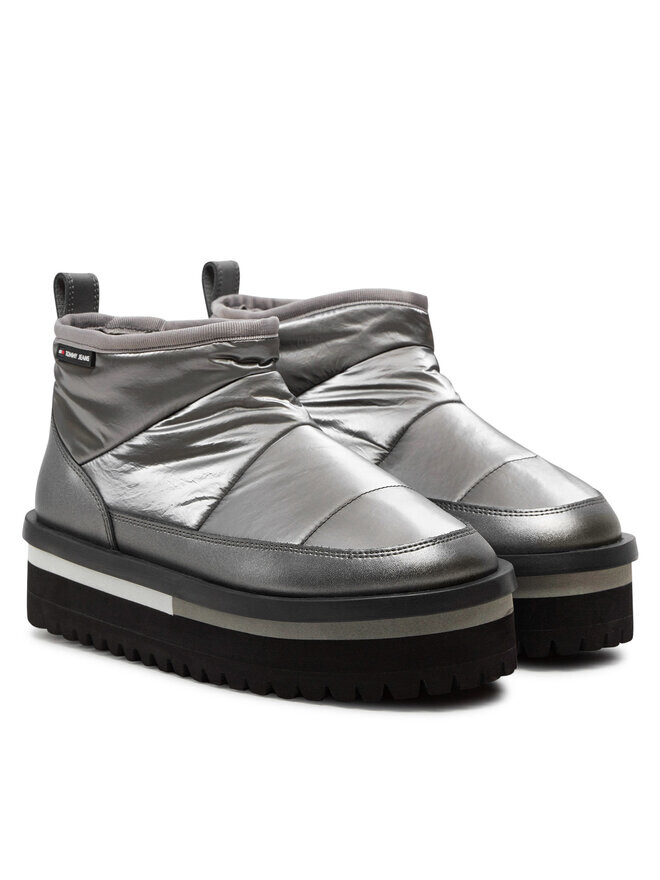Зимние ботинки Tommy Jeans Botas de nieve Tjw Nylon Flatform Boot Wl EN0EN02689, серебряный — фото 2