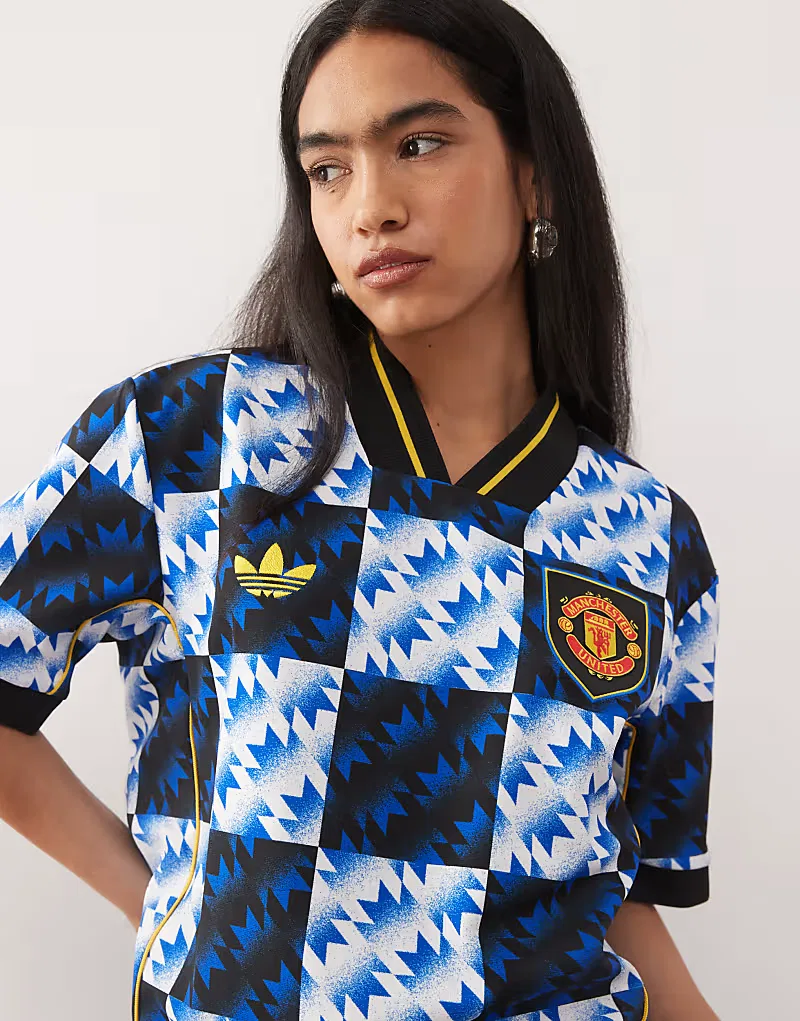 Футболка Adidas Performance Football Manchester United в стиле lifestyle, синий — фото 2