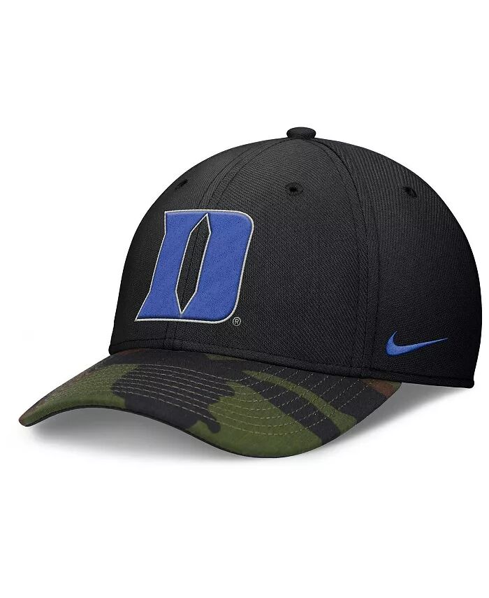 

Мужская черная/камуфляжная кепка Duke Blue Devils 2024 Military Appreciation Rise Swoosh Performance Flex Nike