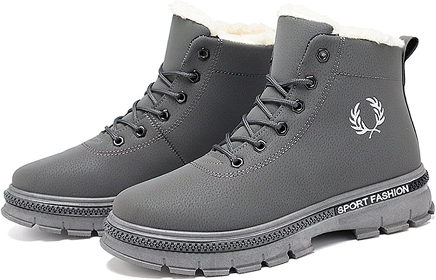 

Высокие походные ботинки, повседневные мужские ботинки, зимняя теплая классическая рабочая обувь на щиколотку, мягкая и удобная обувь для прогулок на улице и верховой езды, для дня рождения, Дня отца Rishengchang, серый