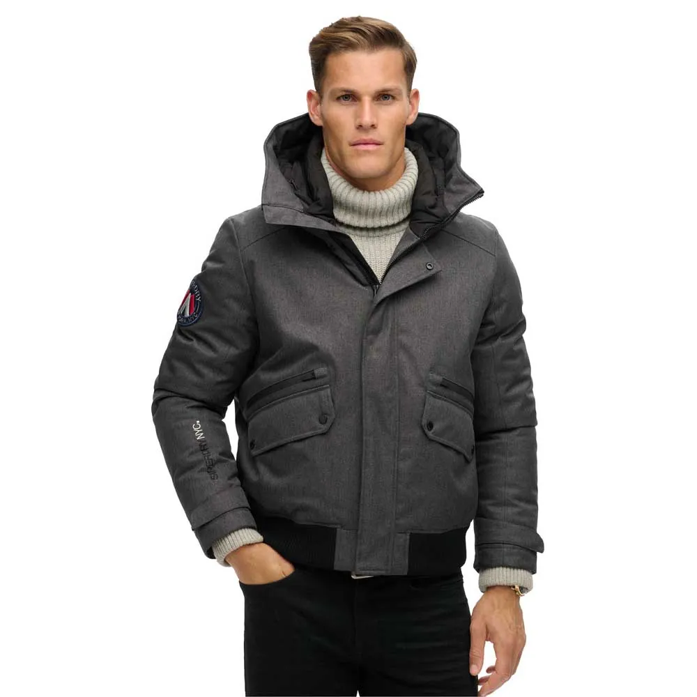 

Куртка Superdry City Tweed padded, серый