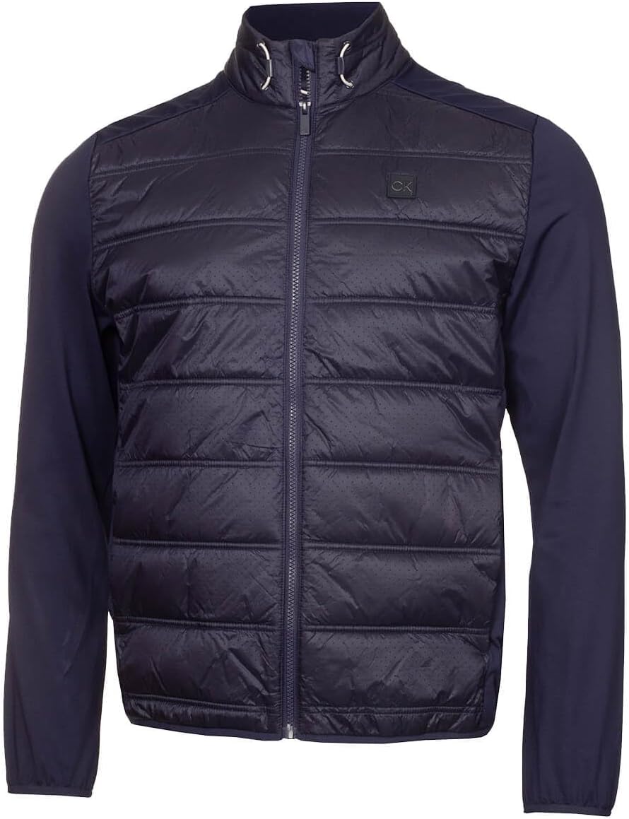 

Мужская утепленная гибридная куртка для гольфа Calvin Klein Rangewood с застежкой-молнией, Evening Blue