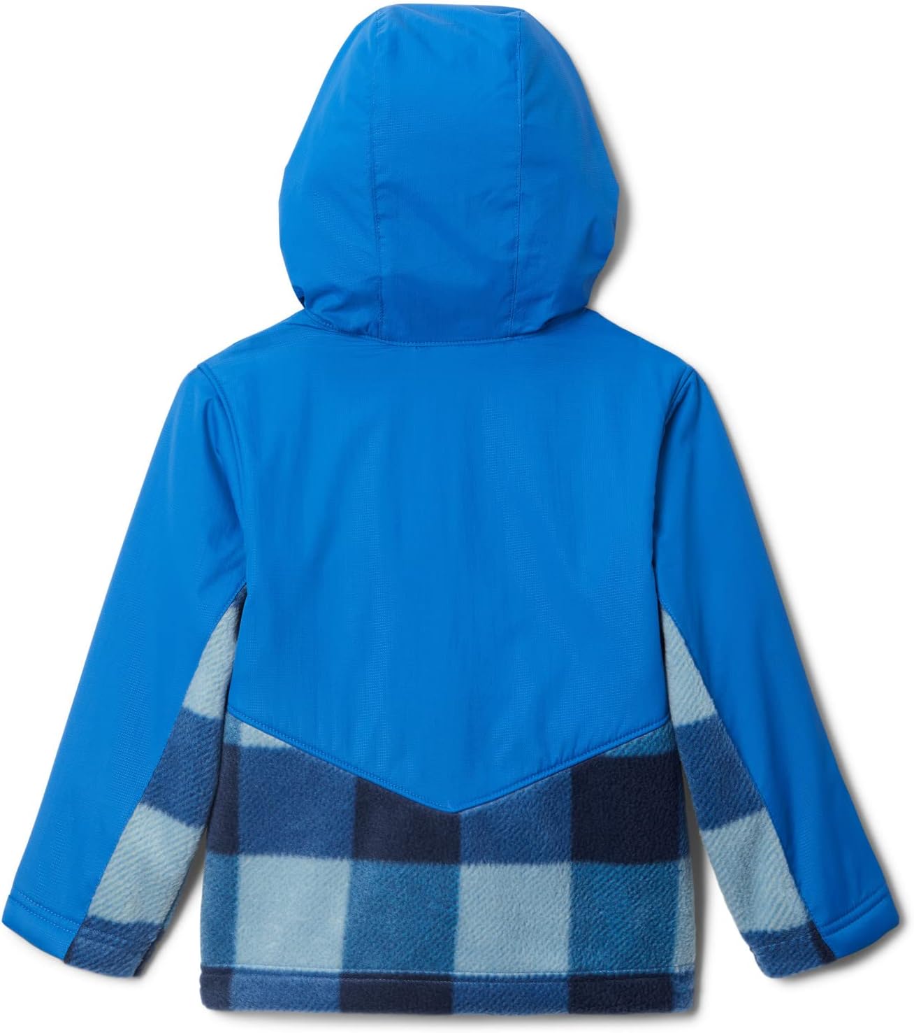 Columbia детская толстовка Steens Mountain Overlay Hoodie, Bright Indigo Check Multi/Bright Indigo — фото 2