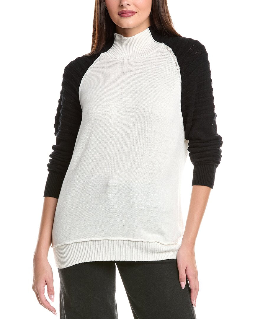 

Свитер WISPR Colorblock Funnel из шелковой смеси, черный