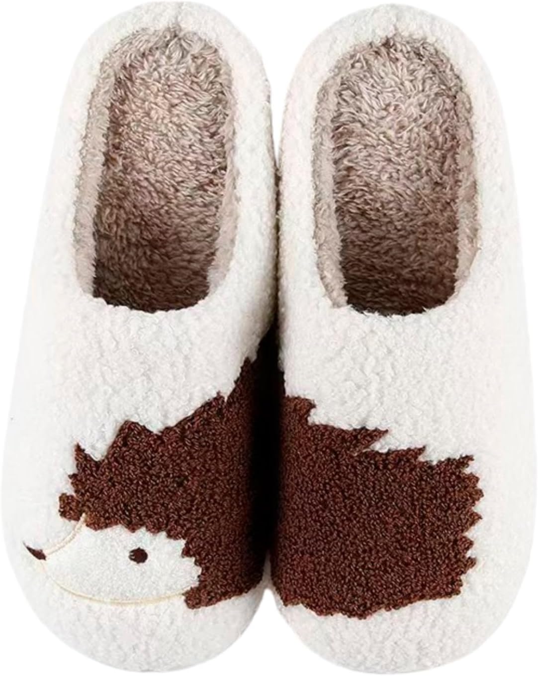 

HFBAOEGU Хэллоуинские тапочки для женщин и мужчин, эластичные, удобные, ретро, с эффектом памяти, пушистые, мягкие, для спальни, плюшевые, теплые, с противоскользящей подошвой, зимние, с шерстяной подкладкой, для улицы и дома, Whiteciwei