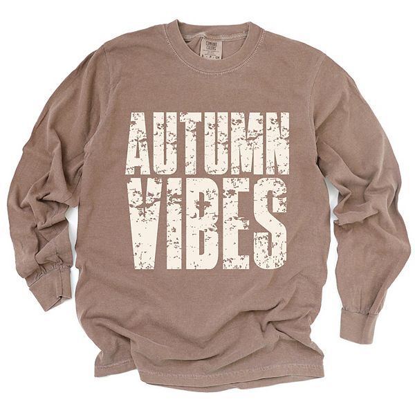 

Футболка с длинным рукавом и принтом Autumn vibes block distressed Simply Sage Market, Espresso