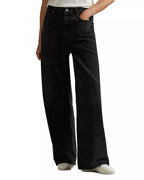 

Свободные джинсы с широкими штанинами Ralph Lauren, черный