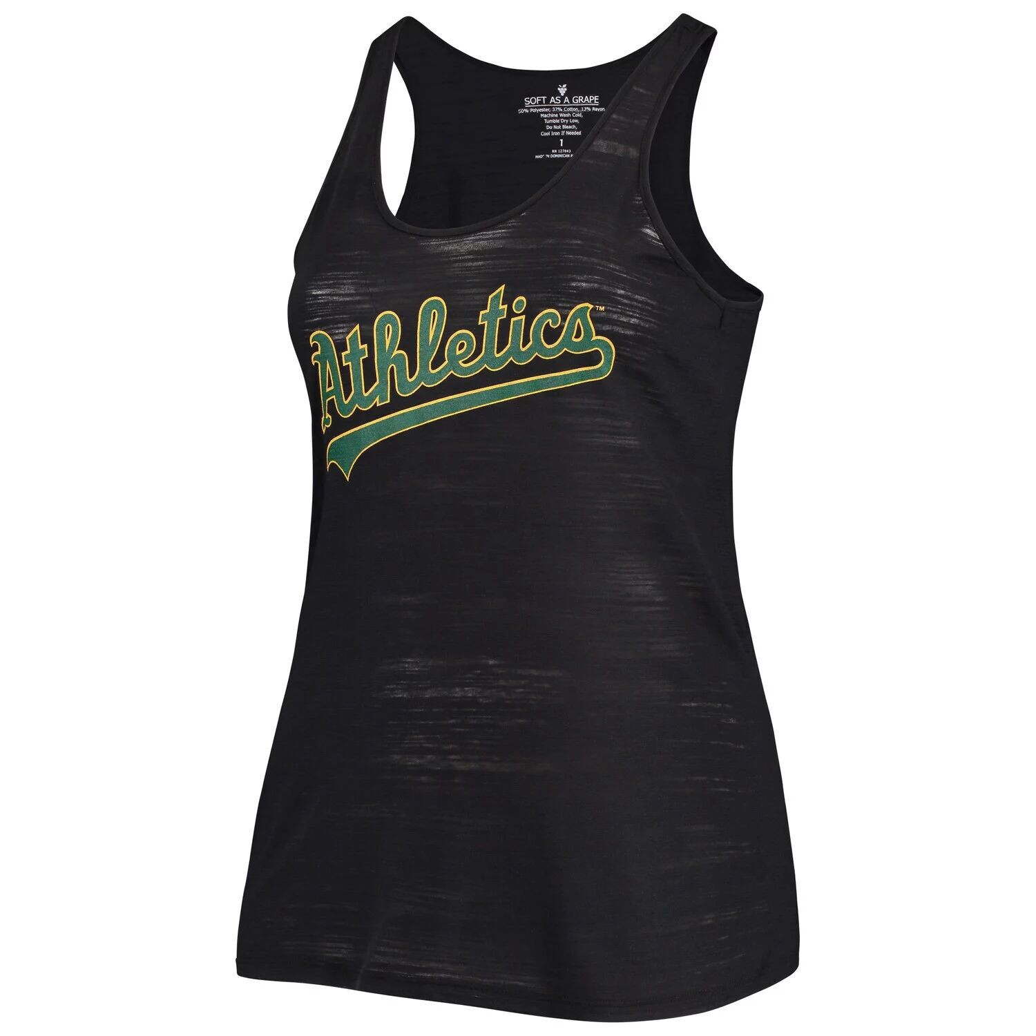 

Женская мягкая, как виноград, черная майка Oakland Athletics Swing for the Fences Tri-Blend Racerback, Черный, Женская мягкая, как виноград, черная майка Oakland Athletics Swing for the Fences Tri-Blend Racerback