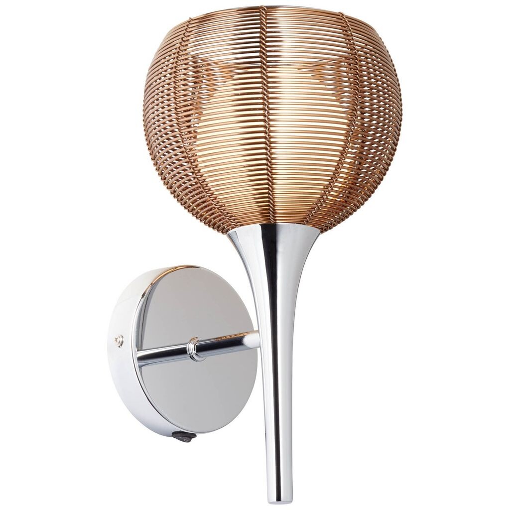 

BRILLIANT Lamp Relax Настенный выключатель Бронза/Хром | 1x QT14, G9, 33 Вт, подходит для ламп со штыревым цоколем, в комплект не входят | С тумблером | Подходит для светодиодных лампочек.
