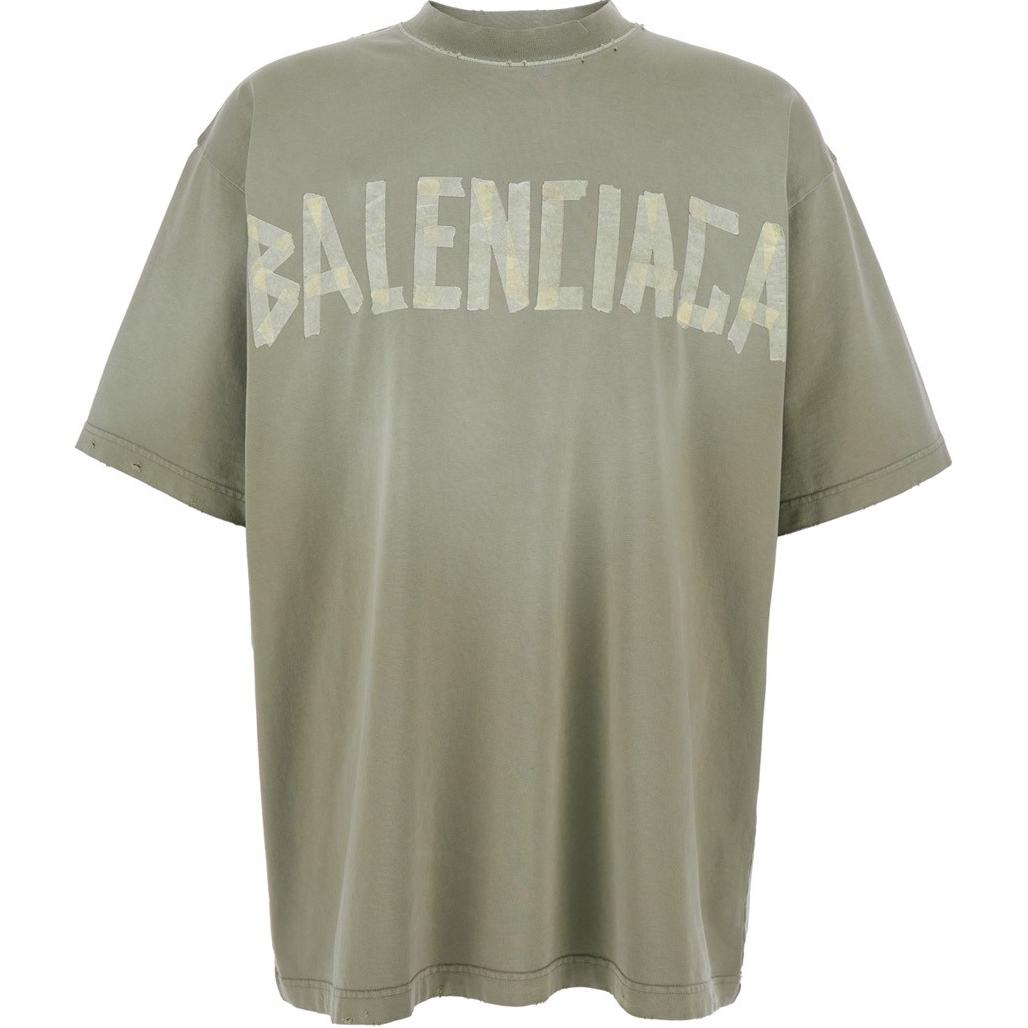 

Футболка с круглым вырезом и логотипом Balenciaga, зеленый