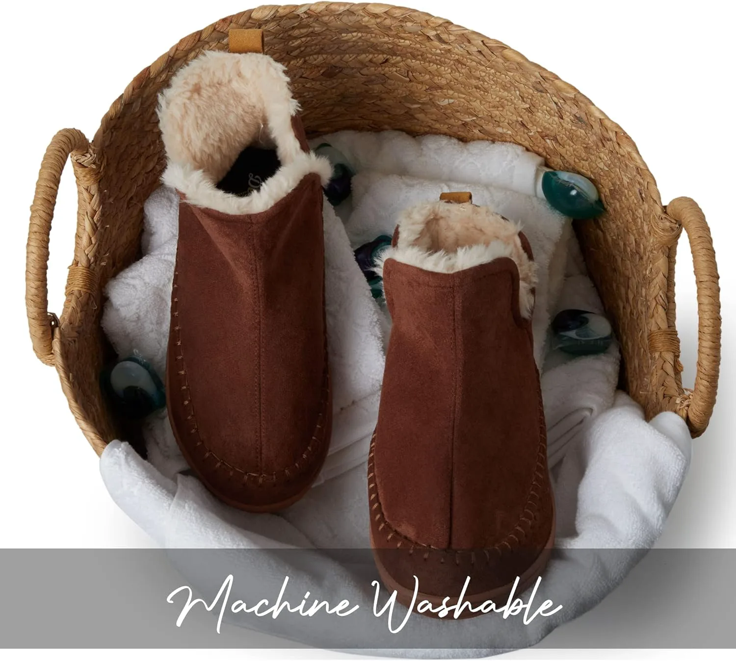 

Мужские домашние тапочки Dearfoams с мемори-пенной стелькой Brixen, высокие до щиколотки - Подарки для мужчин