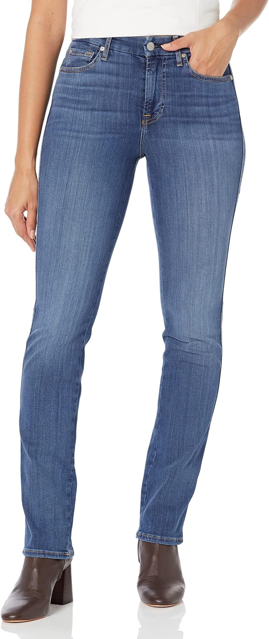 

Джинсы 7 For All Mankind Kimmie Straight in Slim Illusion Love Story, Slim Illusion Love Story