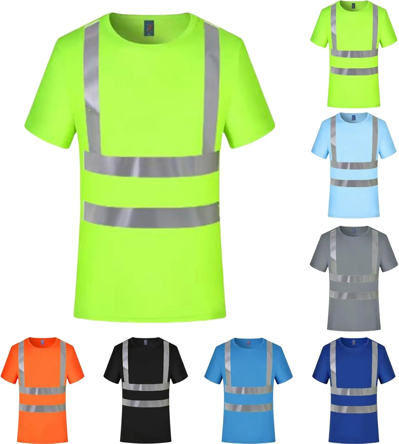 Футболка Hi Vis для мужчин с коротким рукавом и светоотражающими элементами — фото 3