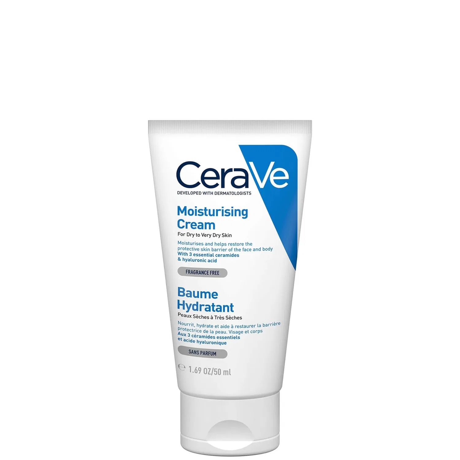 Крем для лица CeraVe — Увлажняющее очищающее средство и в дорожном формате для нормальной и сухой кожи, 88 мл — фото 2