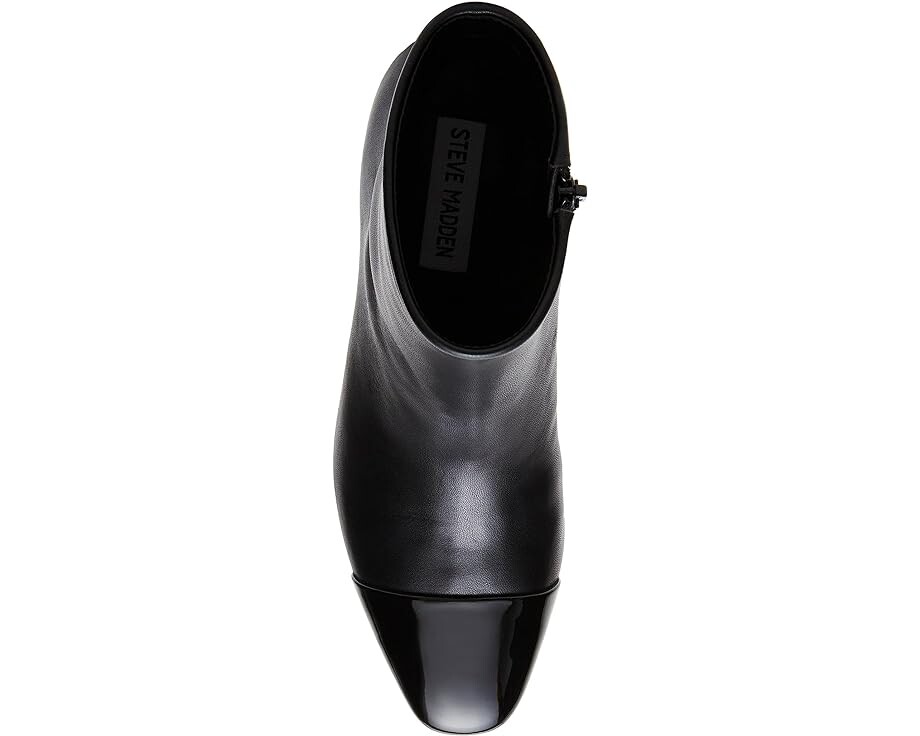 Ботинки женские Steve Madden Eiffel кожаные с контрастным мыском, черный — фото 2