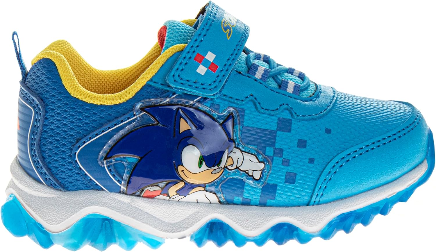 Кроссовки Josmo Kids Sonic the Hedgehog с подсветкой LED (для малышей/детей младшего возраста), синий/желтый — фото 2