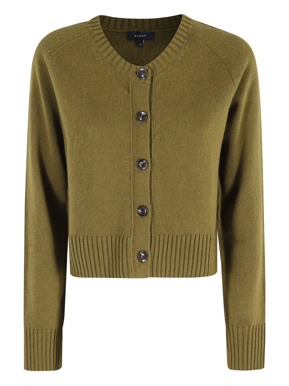 

Кардиган на пуговицах Soeur, зеленый
