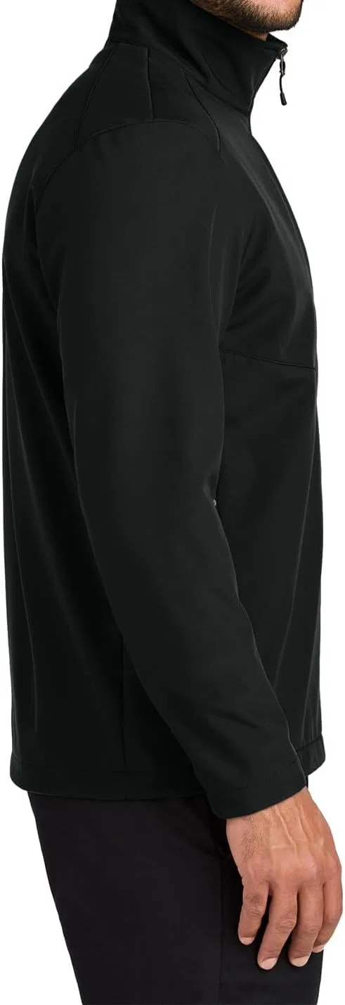 Мужская водоотталкивающая куртка из софтшелла с флисовой подкладкой, ветровка, регулируемые манжеты для походов на открытом воздухе — фото 3
