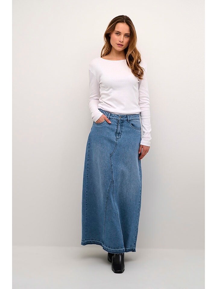 

Длинная юбка Kaffe Jeans, синий